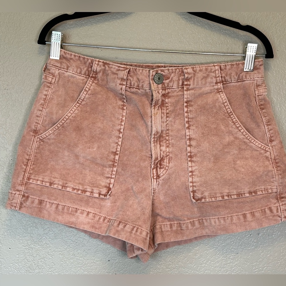 American Eagle Super Stretch Corduroy High Rise Blush Shorts BOHO Y2K Summer